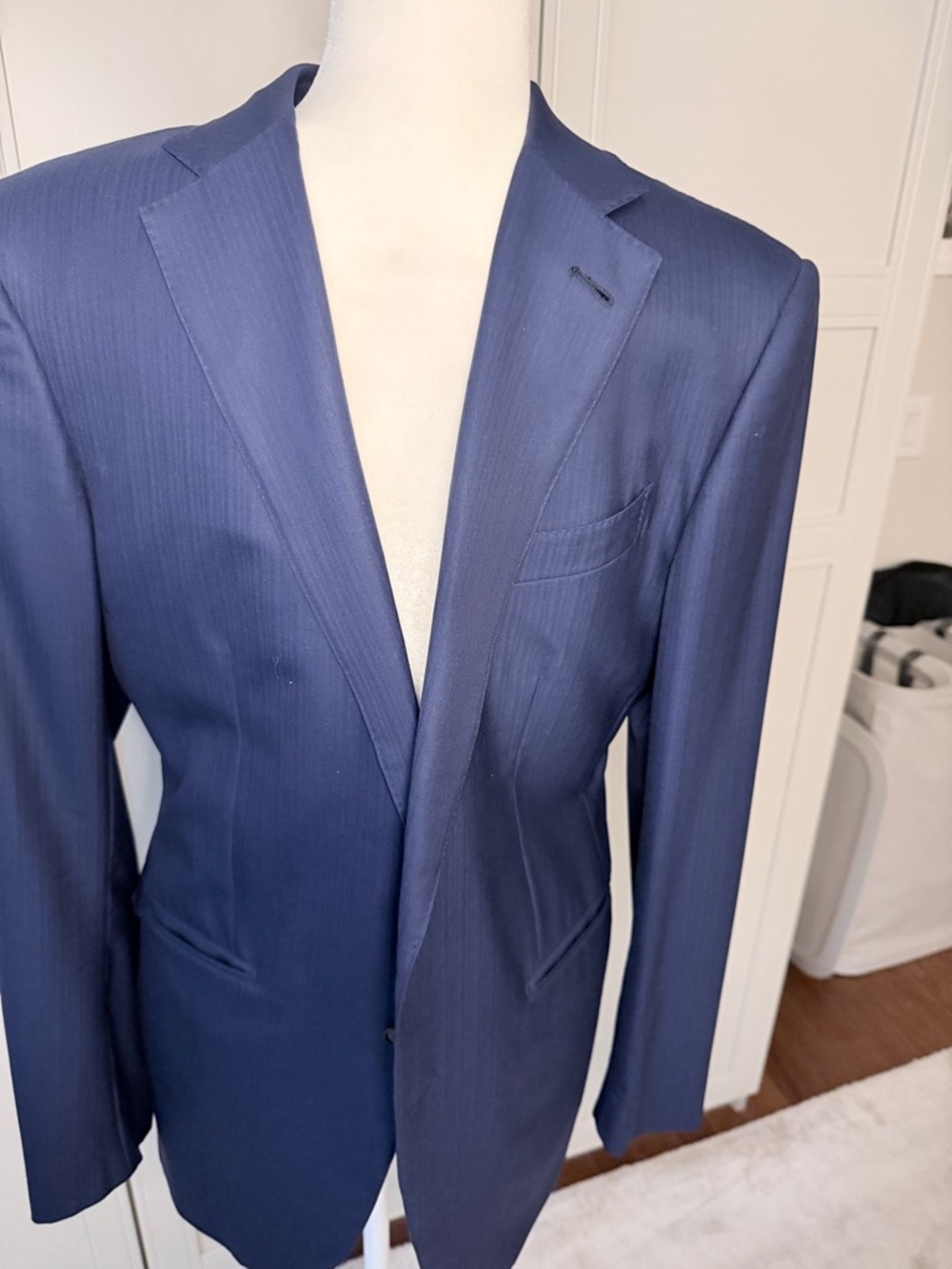 Ermenegildo Zegna Navy Blue Single-Breasted Blazer